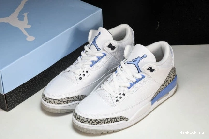JORDAN “UNC” AIR WHITE 3 RETRO 0912